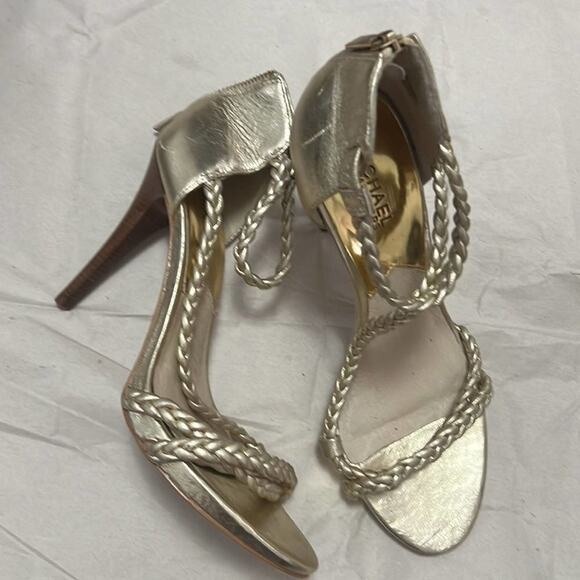 MICHAEL KORS BRAIDED‎ ANKLE STRAP OPEN TOE SANDALS SIZE 9M - Picture 2 of 5